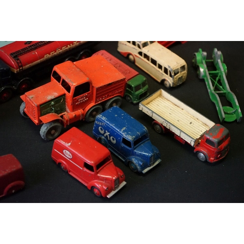 1288A - Around 55 mid 20th C play worn diecast models, mostly Dinky examples, featuring Dinky Supertoys Hors... 