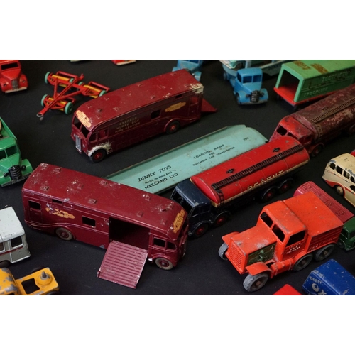 1288A - Around 55 mid 20th C play worn diecast models, mostly Dinky examples, featuring Dinky Supertoys Hors... 