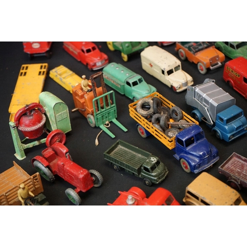 1288A - Around 55 mid 20th C play worn diecast models, mostly Dinky examples, featuring Dinky Supertoys Hors... 