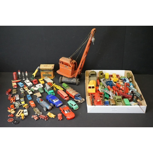 1318 - Around 75 mostly mid 20th C play worn diecast, tin plate & plastic models, to include Dinky, Triang ... 