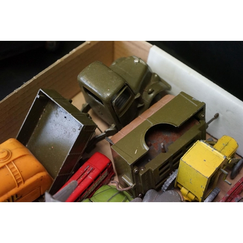 1318 - Around 75 mostly mid 20th C play worn diecast, tin plate & plastic models, to include Dinky, Triang ... 