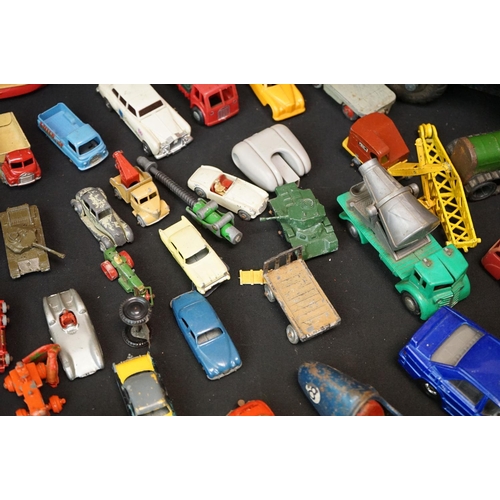 1318 - Around 75 mostly mid 20th C play worn diecast, tin plate & plastic models, to include Dinky, Triang ... 