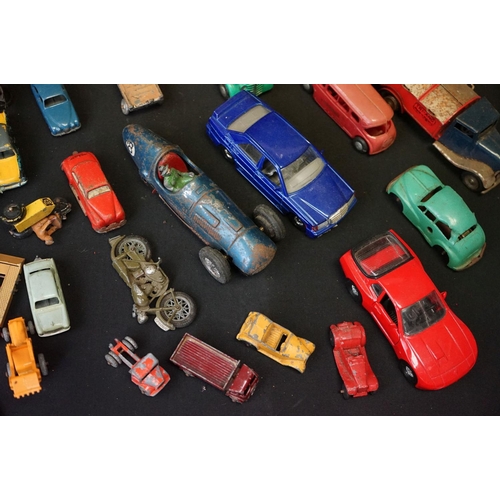 1318 - Around 75 mostly mid 20th C play worn diecast, tin plate & plastic models, to include Dinky, Triang ... 