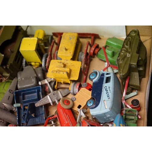 1318 - Around 75 mostly mid 20th C play worn diecast, tin plate & plastic models, to include Dinky, Triang ... 