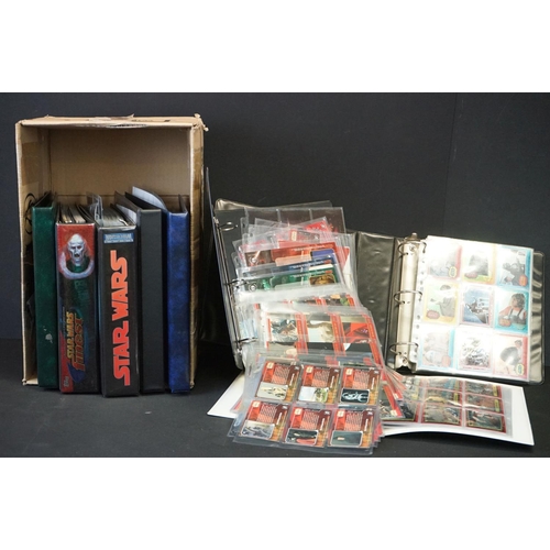 1500 - Star Wars - Collection of various collectors cards sets contained with 7 x files featuring Topps Ret... 