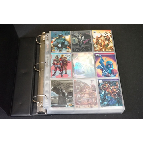 1500 - Star Wars - Collection of various collectors cards sets contained with 7 x files featuring Topps Ret... 