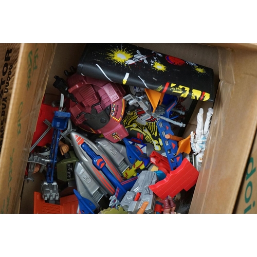 1502 - Large quantity of circa 1970-1990s action figures, vehicles and accessories to include A Team, Karat... 