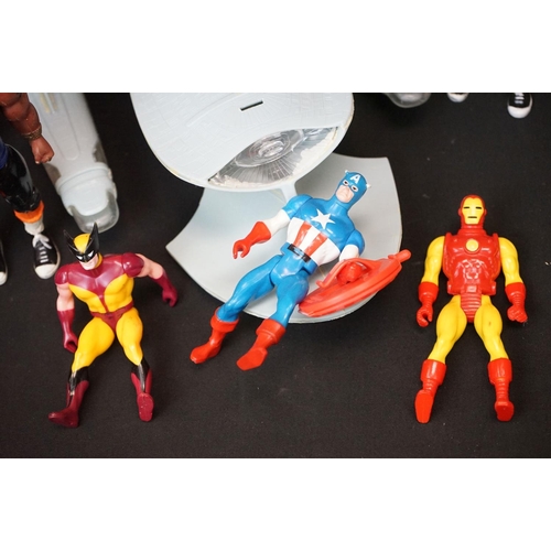 1502 - Large quantity of circa 1970-1990s action figures, vehicles and accessories to include A Team, Karat... 