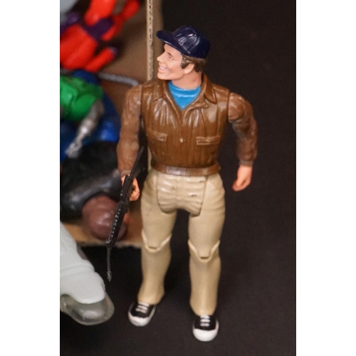 1502 - Large quantity of circa 1970-1990s action figures, vehicles and accessories to include A Team, Karat... 