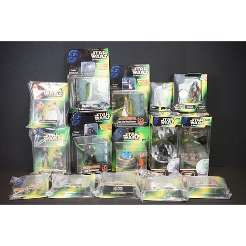 1505 - Star Wars - 15 Carded / boxed Kenner The Power of the Force figures to include Dagobah, Death Star, ... 