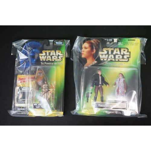 1505 - Star Wars - 15 Carded / boxed Kenner The Power of the Force figures to include Dagobah, Death Star, ... 