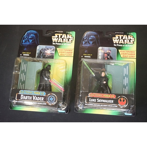 1505 - Star Wars - 15 Carded / boxed Kenner The Power of the Force figures to include Dagobah, Death Star, ... 