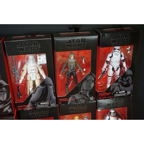 1507 - Star Wars - 17 Boxed Hasbro Black Series figures to include Rylo Ken (Starkiller Base), Rey (Starkil... 