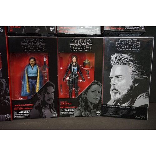 1507 - Star Wars - 17 Boxed Hasbro Black Series figures to include Rylo Ken (Starkiller Base), Rey (Starkil... 