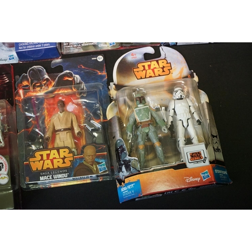 1510 - Star Wars - 32 Carded / boxed Hasbro contemporary Star Wars figures to include Elite Series, The For... 