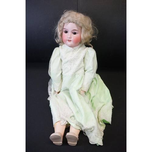 405 - Three Early 20th century Armand Marseille Bisque Head Dolls, one impressed marks '390n A.13.M ' with... 