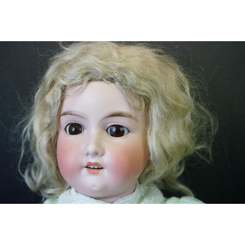 405 - Three Early 20th century Armand Marseille Bisque Head Dolls, one impressed marks '390n A.13.M ' with... 