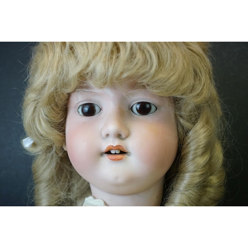 405 - Three Early 20th century Armand Marseille Bisque Head Dolls, one impressed marks '390n A.13.M ' with... 