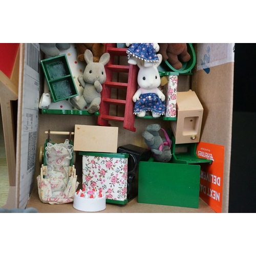 434 - Collection of original Sylvanian Families to include 13 x figures, accessories and house