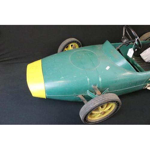 240 - Original circa 1970s plastic Triang pedal car in the form of a Lotus racing car, race nuber 20 decal... 