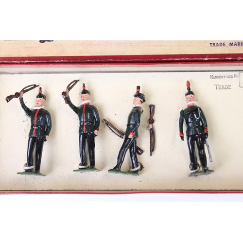 316 - Four boxed Britains ' Regiments Of All Nations ' metal figure sets to include No. 1613 British Infan... 