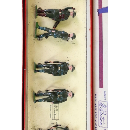 316 - Four boxed Britains ' Regiments Of All Nations ' metal figure sets to include No. 1613 British Infan... 