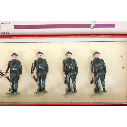 316 - Four boxed Britains ' Regiments Of All Nations ' metal figure sets to include No. 1613 British Infan... 