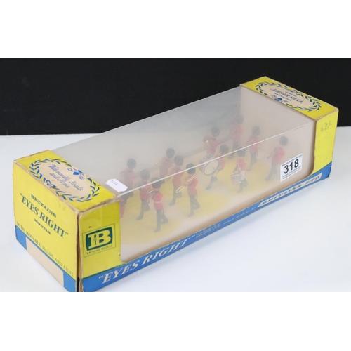 318 - Two boxed Britains 'Eyes Right' plastic figure sets to include 7244 Full Band Of The Scots Guards (o... 