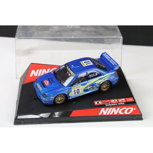 294 - Nine cased / boxed Ninco slot cars to include, 50101 Renault Clio 16V, 50102 Renault Clio 16V, 50104... 