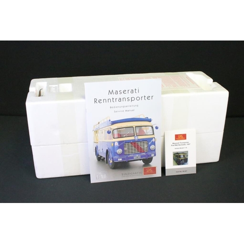 1204 - Boxed CMC Exclusive Modelle 1/18 M097 Maserati Renntransporter Typ Fiat 6422 RN2 Bartoletti, 1957 di... 