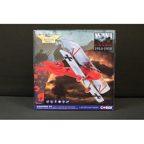 1205 - Four boxed ltd edn Corgi Aviation Archive WW1 diecast models to include AA38908, AA28701, AA37809 & ... 