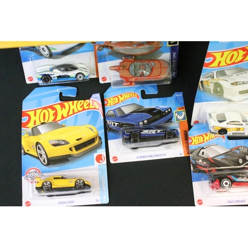 1215 - Around 125 carded Mattel Hot Wheels diecast models, overall ex (two boxes)