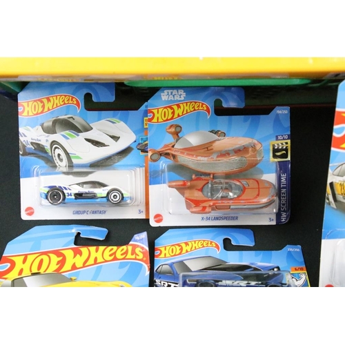 1215 - Around 125 carded Mattel Hot Wheels diecast models, overall ex (two boxes)