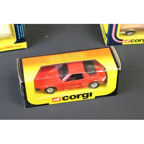 1222 - 15 Boxed Corgi diecast models to include 329 Opel Senator, 338 Rover 3500, 321 Porsche 924, 1156 Vol... 