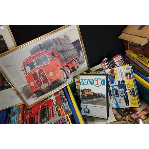 1179A - Large collection of truck related books, magazines & collectables, featuring photographs, a Volvo Tr... 