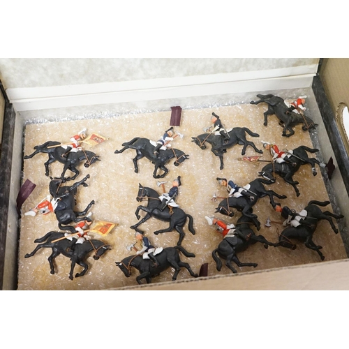 312A - Large collection of around 400 assorted Britains plastic mounted military figures to include Lifegua... 