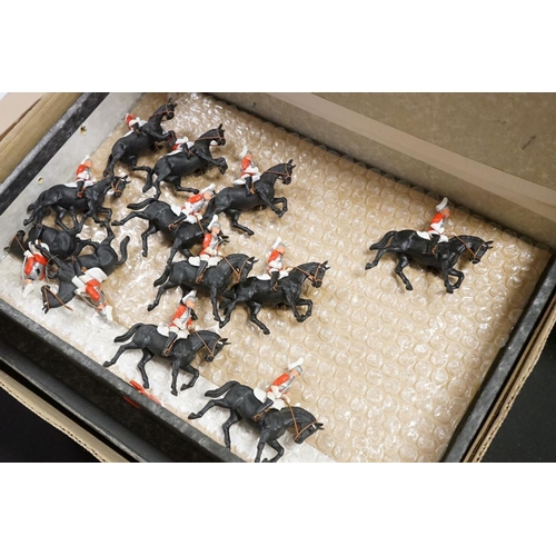 312A - Large collection of around 400 assorted Britains plastic mounted military figures to include Lifegua... 