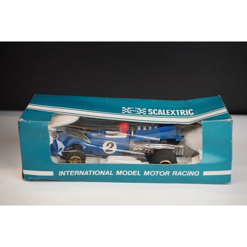 295 - Nine boxed / cased Scalextric slot cars to include c051 brm p160, c28 Renault Alpine, C4 Electra, C2... 