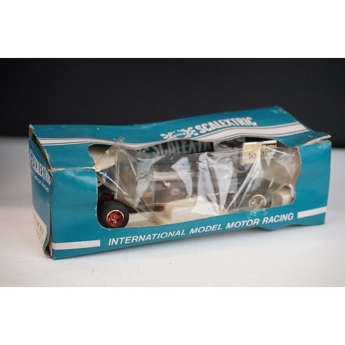 295 - Nine boxed / cased Scalextric slot cars to include c051 brm p160, c28 Renault Alpine, C4 Electra, C2... 