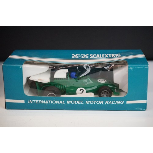 295 - Nine boxed / cased Scalextric slot cars to include c051 brm p160, c28 Renault Alpine, C4 Electra, C2... 