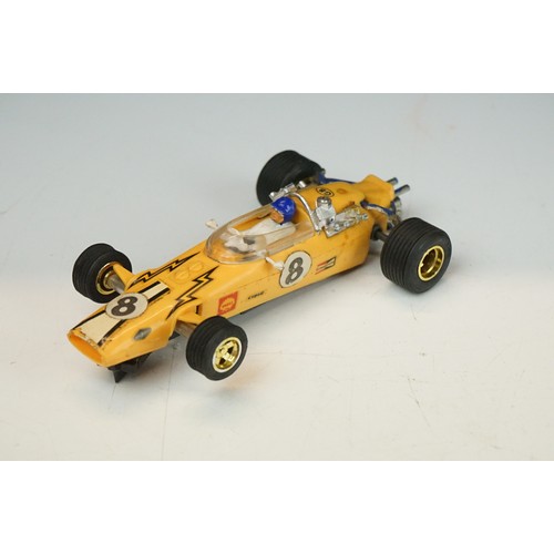 295 - Nine boxed / cased Scalextric slot cars to include c051 brm p160, c28 Renault Alpine, C4 Electra, C2... 