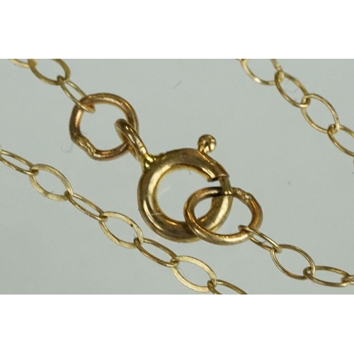 196 - 9ct gold hallmarked bracelet having faceted oval chain links and a spring ring clasp (hallmarked Bir... 