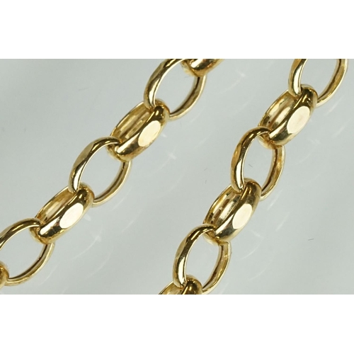 196 - 9ct gold hallmarked bracelet having faceted oval chain links and a spring ring clasp (hallmarked Bir... 