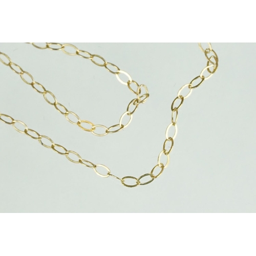 196 - 9ct gold hallmarked bracelet having faceted oval chain links and a spring ring clasp (hallmarked Bir... 