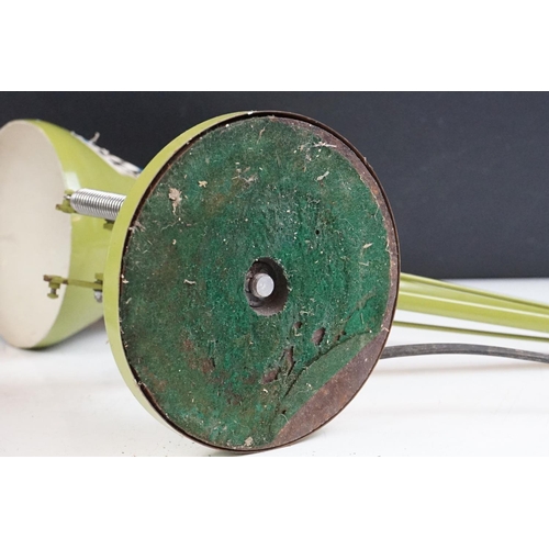 180 - Herbert Terry & Sons Ltd mid 20th C green enamel anglepoise desk lamp, model 90; together with a fur... 