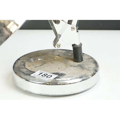 180 - Herbert Terry & Sons Ltd mid 20th C green enamel anglepoise desk lamp, model 90; together with a fur... 