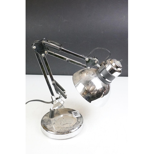 180 - Herbert Terry & Sons Ltd mid 20th C green enamel anglepoise desk lamp, model 90; together with a fur... 