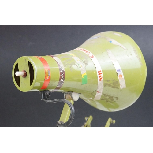 180 - Herbert Terry & Sons Ltd mid 20th C green enamel anglepoise desk lamp, model 90; together with a fur... 