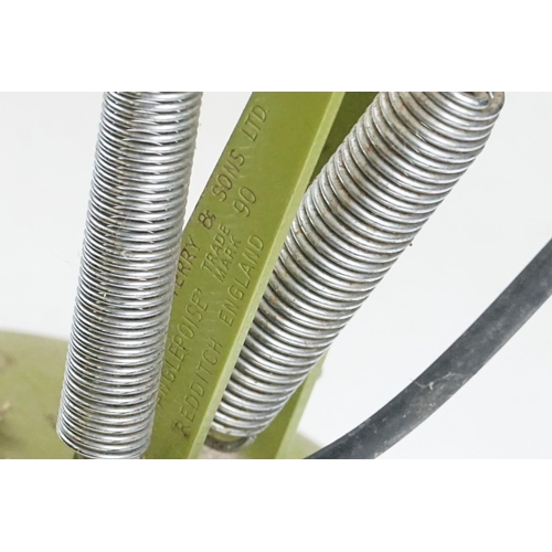 180 - Herbert Terry & Sons Ltd mid 20th C green enamel anglepoise desk lamp, model 90; together with a fur... 