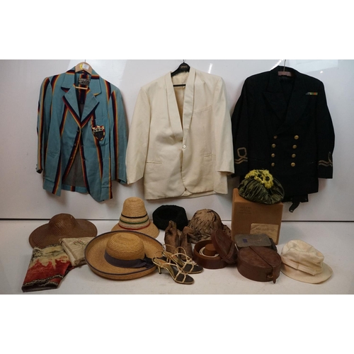182 - Group of clothing / fashion accessories to include a Royal Navy jacket, Austin Reed gentlemans jacke... 